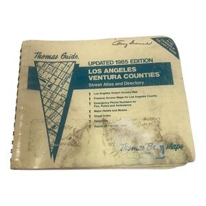 1985 Thomas Guide LOS ANGELES & VENTURA COUNTIES CA Street Atlas Directory Maps